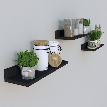 Conjunto 3 Baldas pared 35/55 x 17 x 7,5 cm. - Henor  Mobiliario