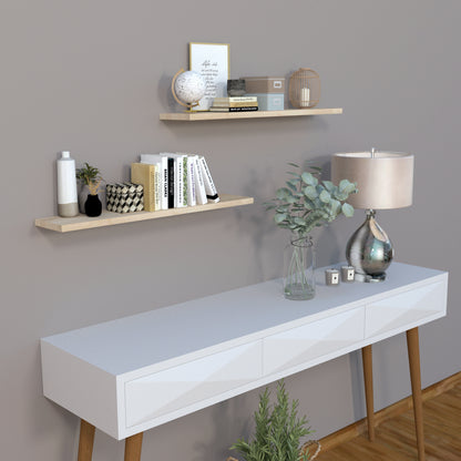 Balda pared Pino natural con herraje oculto Carga 20/30 kg. - Henor  Mobiliario