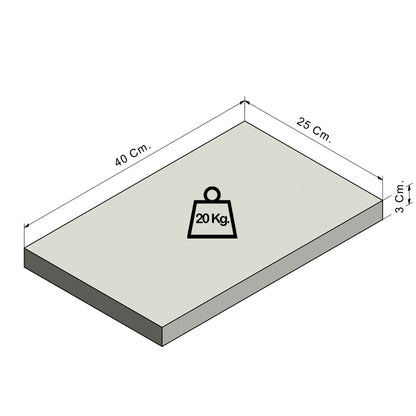 Balda pared Pino natural con herraje oculto Carga 20/30 kg. - Henor  Mobiliario