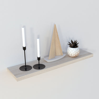 Balda pared 30/100 x 20 x 3 cm herraje oculto. Carga 20kg Roble Stel - Henor  Mobiliario
