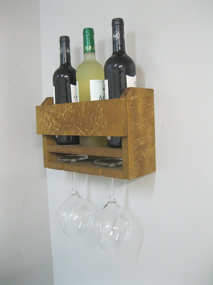Estante Botellas y Copas - Botellero - Botellero para Vino - Botellero Madera - Henor  Mobiliario