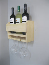 Lade das Bild in den Galerie-Viewer, Estante Botellas y Copas - Botellero - Botellero para Vino - Botellero Madera - Henor  Mobiliario
