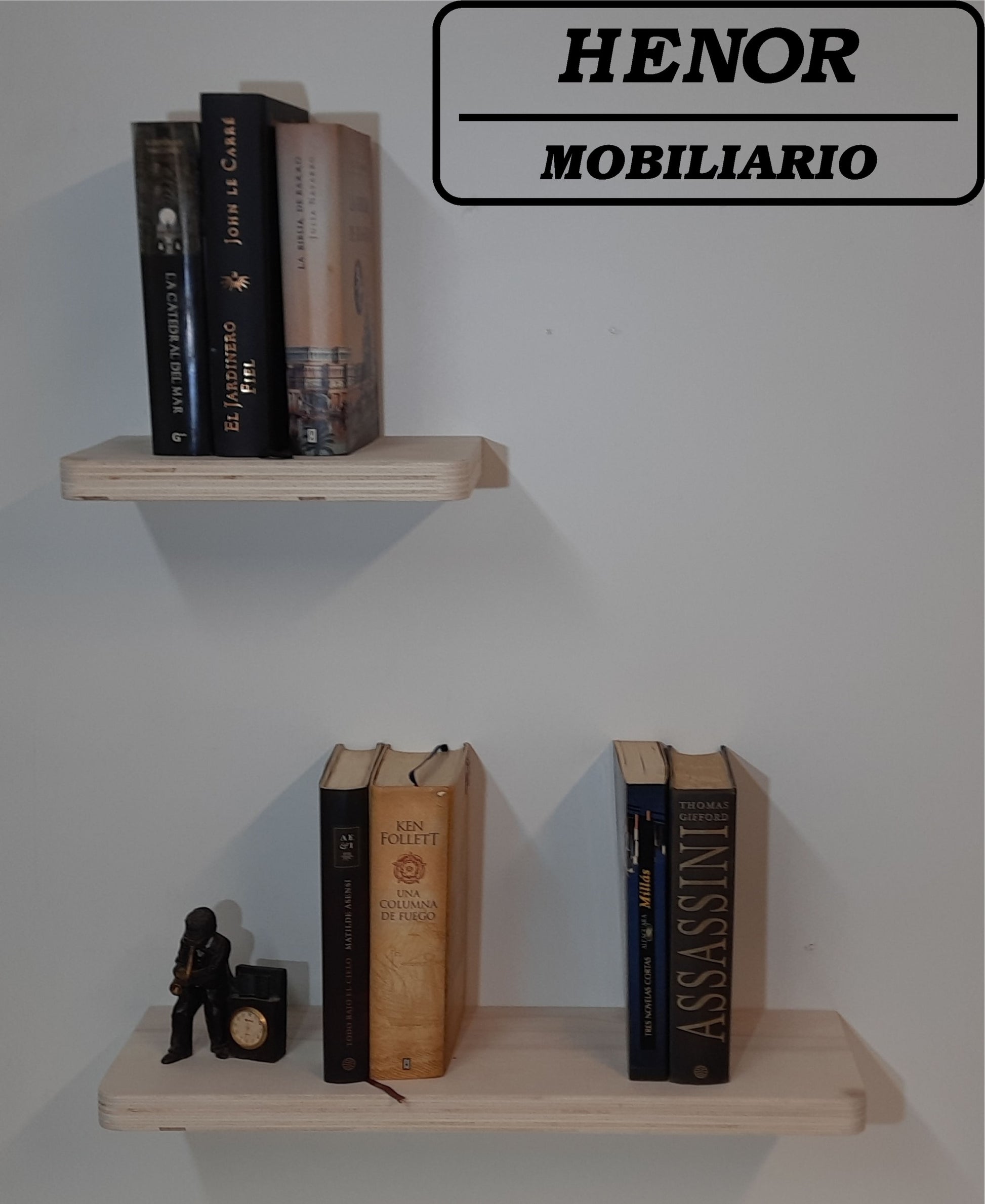 Balda Pared, Estante Flotante Madera Esquinas redondeadas Multicapa CH.  Diversas Medidas carga 25 Kg - Henor  Mobiliario
