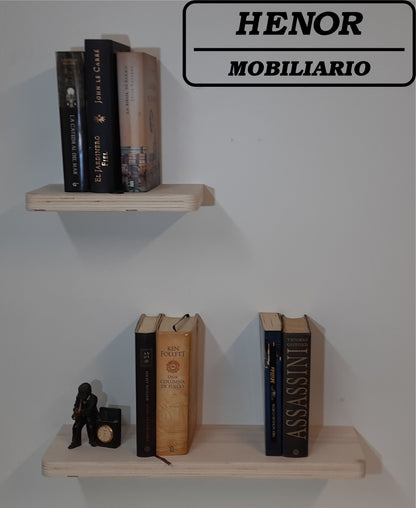 Balda Pared, Estante Flotante Madera Esquinas redondeadas Multicapa CH.  Diversas Medidas carga 25 Kg - Henor  Mobiliario