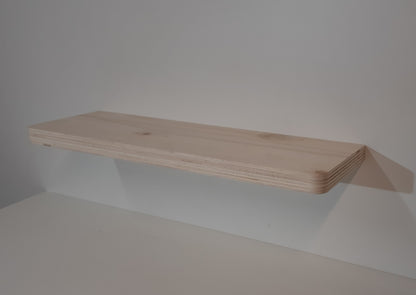 Balda Pared, Estante Flotante Madera Esquinas redondeadas Multicapa CH.  Diversas Medidas carga 25 Kg - Henor  Mobiliario