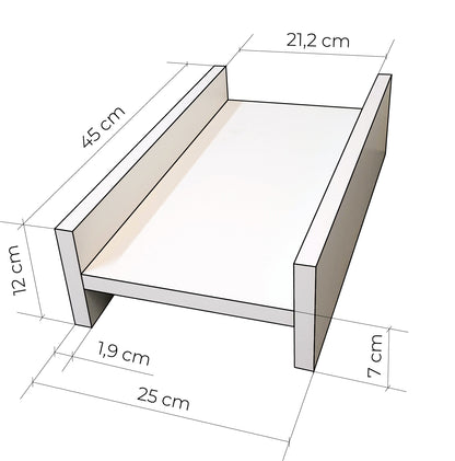 Soporte elevador CPU ordenador Blanco/Grafito. - Henor  Mobiliario