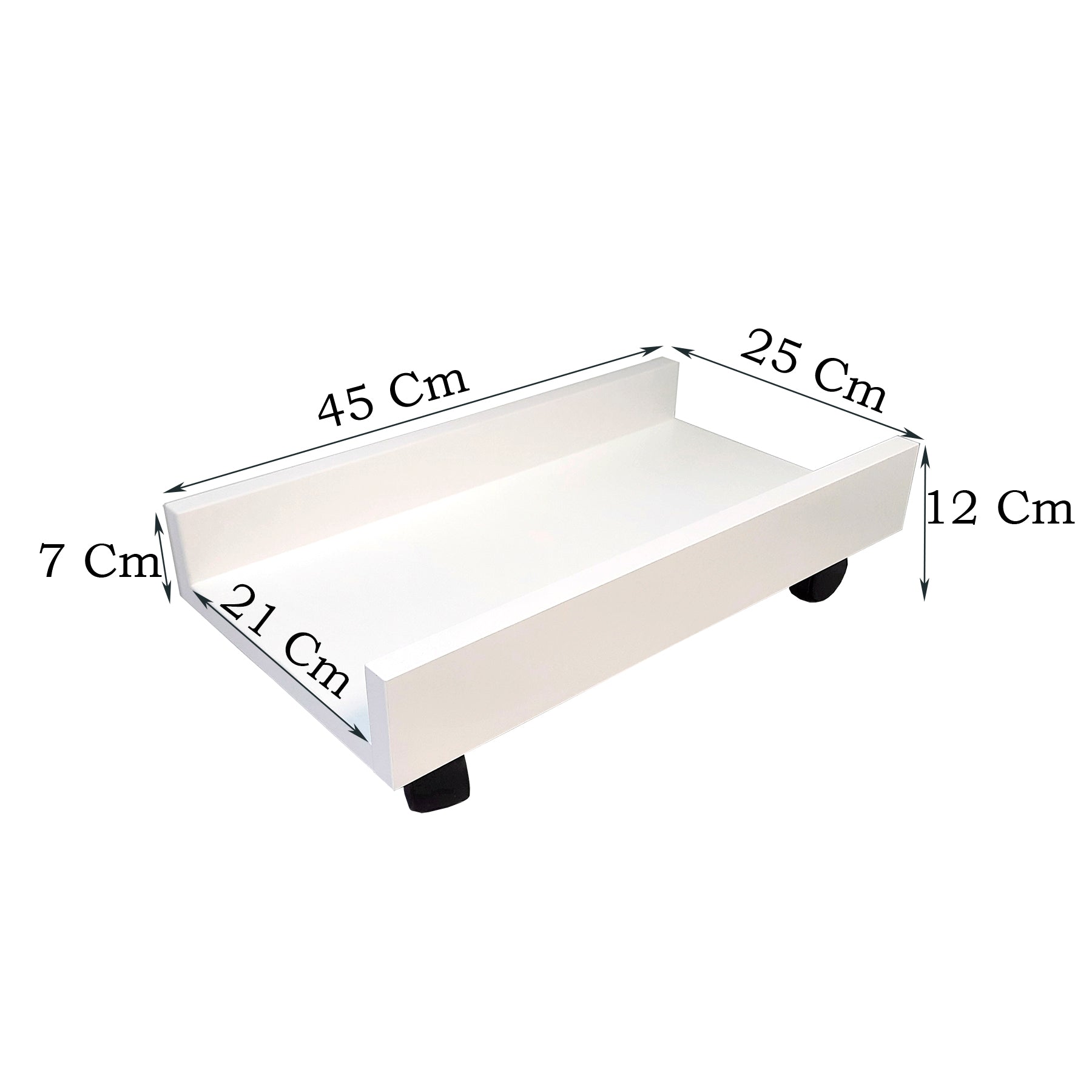 Soporte elevador CPU ordenador con ruedas Blanco/Grafito. - Henor  Mobiliario