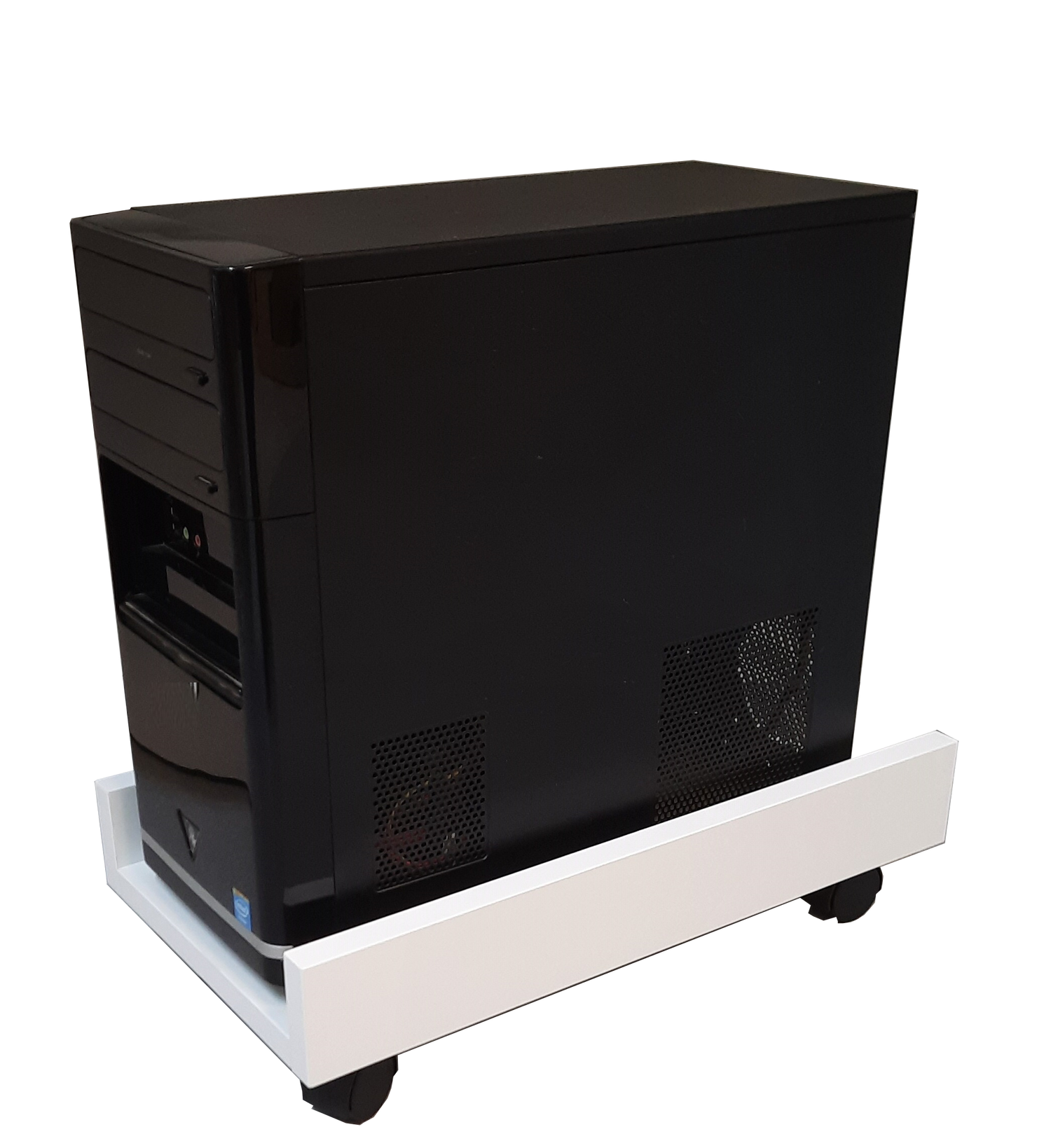 Soporte Madera CPU Ordenador con Ruedas 25x45x12.5 Cm Elevador CPU con Ruedas - Henor  Mobiliario