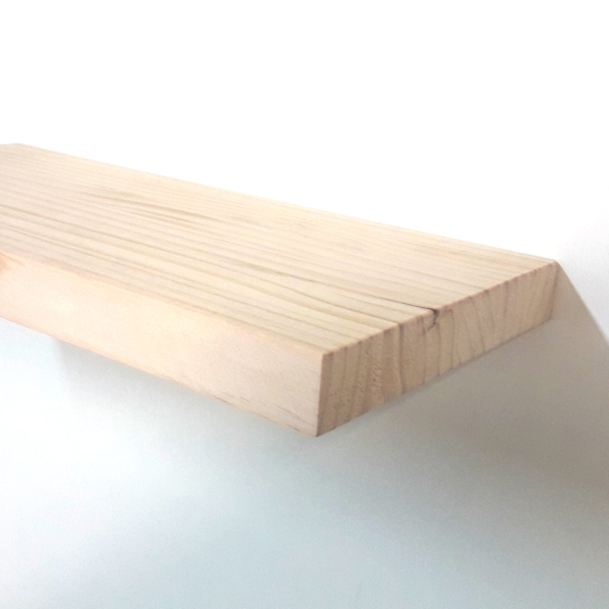 Balda pared Pino natural 30-100 x 15/20/25 x 3 cm con herraje oculto. - Henor  Mobiliario