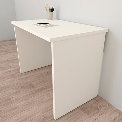 Mesa Escritorio Oficina en Madera Con Niveladores 100/115x60x75 Cm Blanco. - Henor  Mobiliario