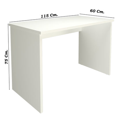 Mesa Escritorio Oficina en Madera Con Niveladores 100/115x60x75 Cm Blanco. - Henor  Mobiliario