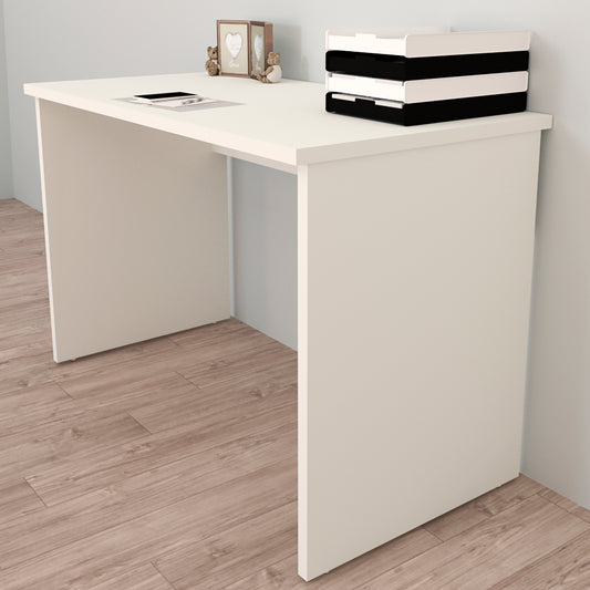 Mesa Escritorio Oficina en Madera Con Niveladores 100/115x60x75 Cm Blanco. - Henor  Mobiliario
