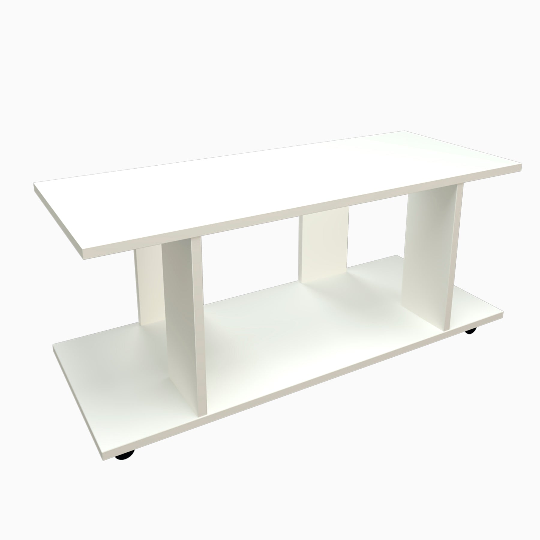 Mesa Baja con Ruedas Giro 360º con freno. Mod. Pilar. 80 a 110 Cm. Altura 45.5 Cm. - Henor  Mobiliario