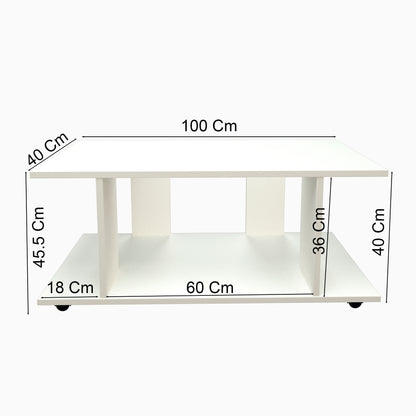 Mesa Baja con Ruedas Giro 360º con freno. Mod. Pilar. 80 a 110 Cm. Altura 45.5 Cm. - Henor  Mobiliario