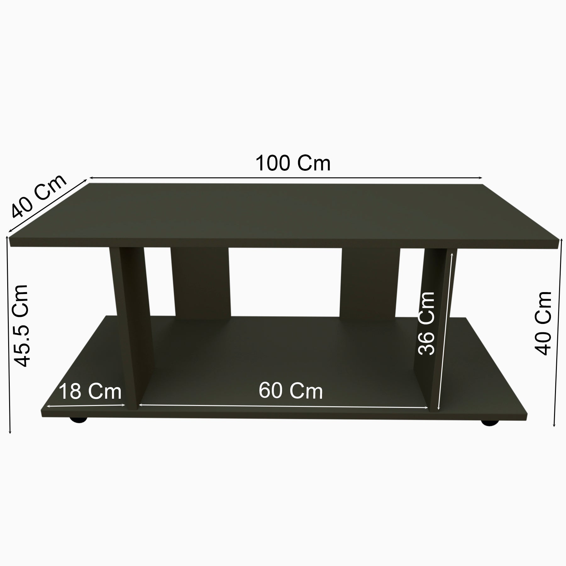 Mesa Baja con Ruedas Giro 360º con freno. Mod. Pilar. 80 a 110 Cm. Altura 45.5 Cm. - Henor  Mobiliario
