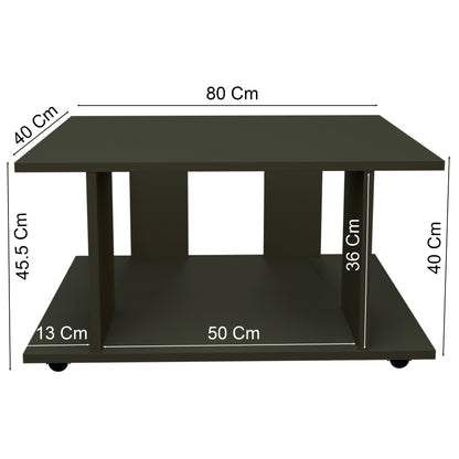 Mesa Baja con Ruedas Giro 360º con freno. Mod. Pilar. 80 a 110 Cm. Altura 45.5 Cm. - Henor  Mobiliario