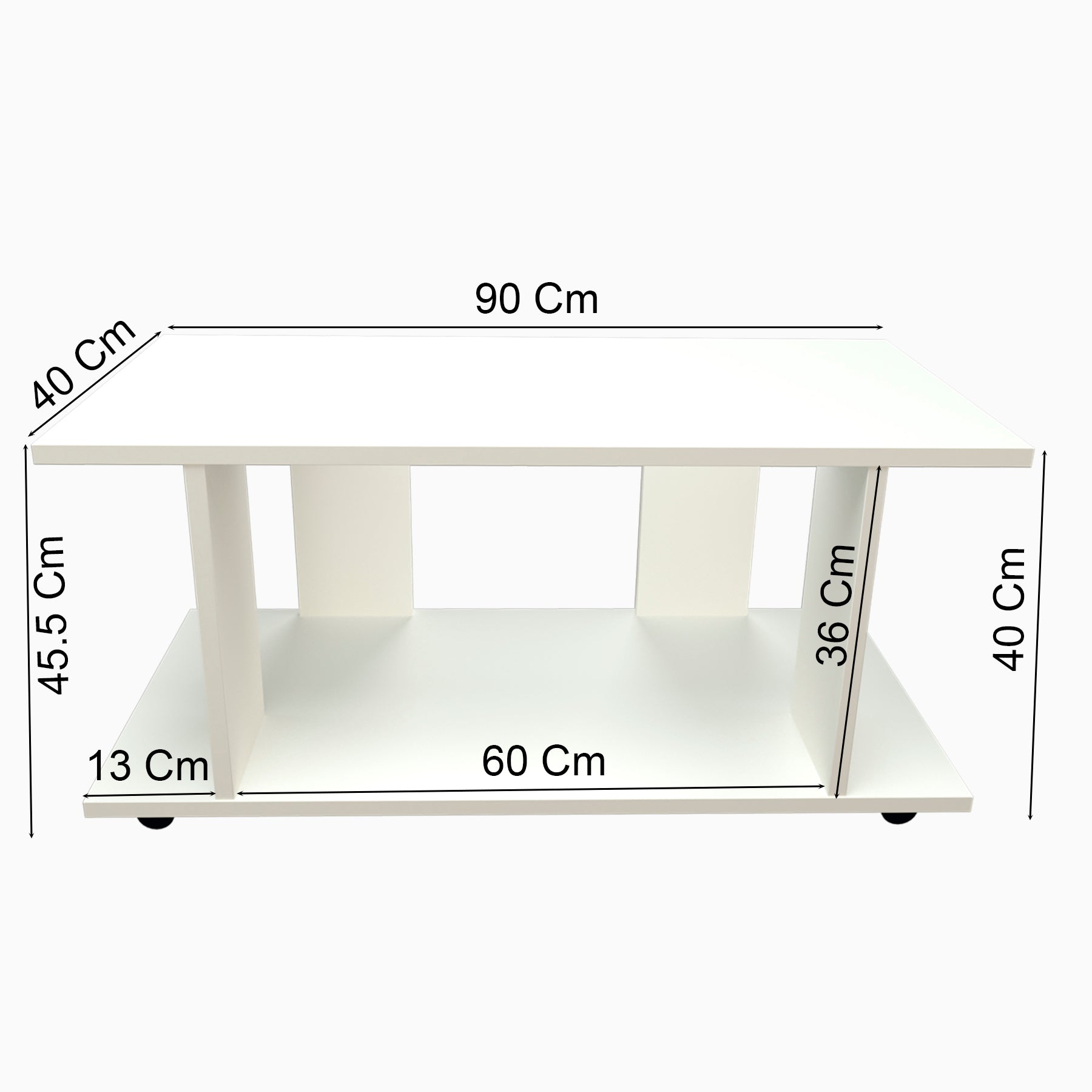 Mesa Baja con Ruedas Giro 360º con freno. Mod. Pilar. 80 a 110 Cm. Altura 45.5 Cm. - Henor  Mobiliario