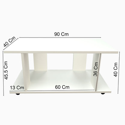 Mesa Baja con Ruedas Giro 360º con freno. Mod. Pilar. 80 a 110 Cm. Altura 45.5 Cm. - Henor  Mobiliario