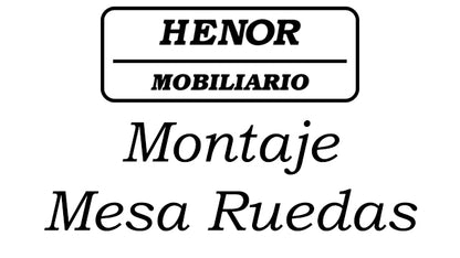 Mesa Madera con ruedas desde 80 a 120x40x52 cm Blanco - Grafito