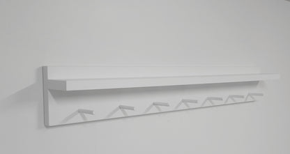 Perchero Pared Con Estante en Madera Blanco.  Varias Opciones. - Henor  Mobiliario