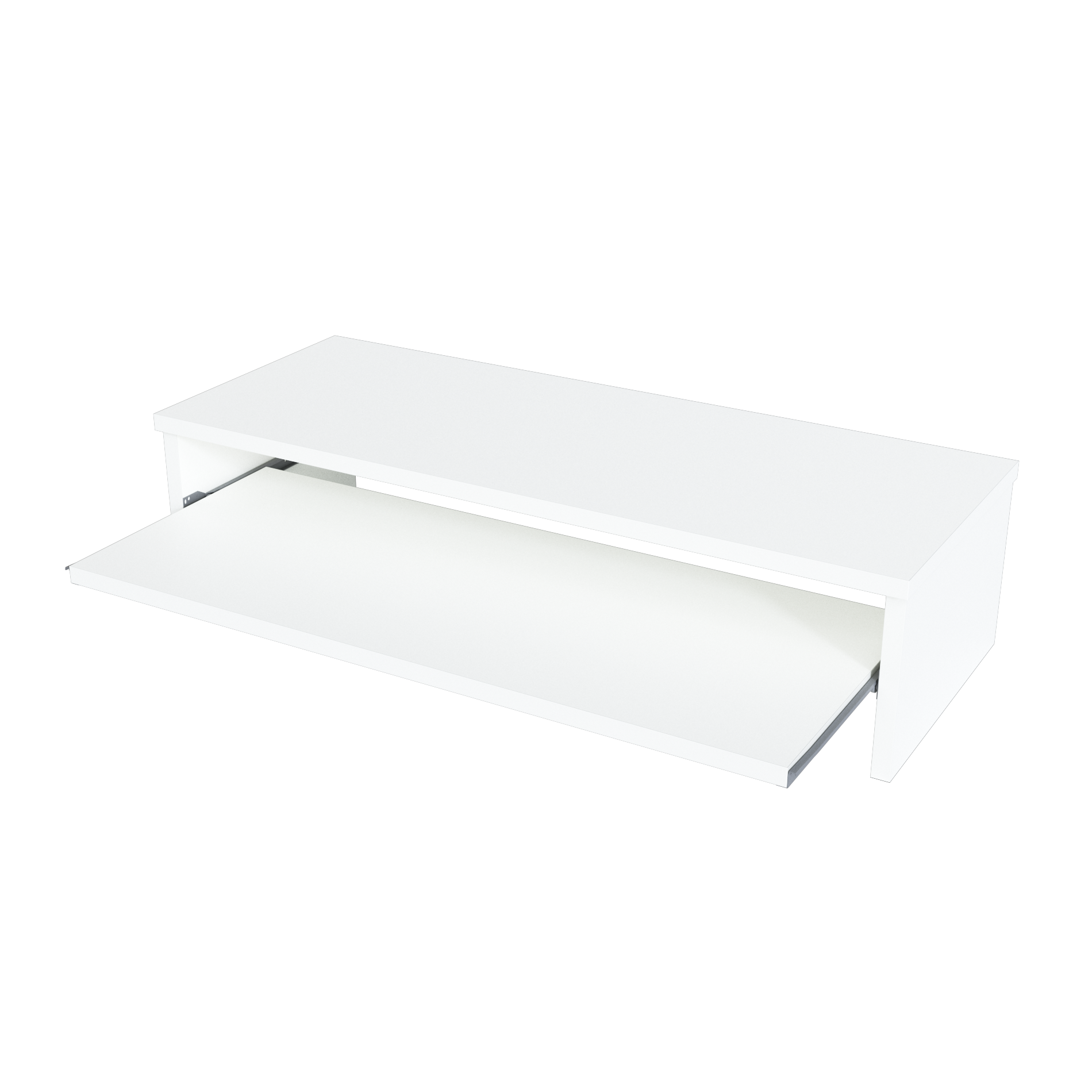 Soporte elevador de monitor o TV con bandeja extraÍble 42-82 x 32 x 18 cm Blanco/Grafito. - Henor  Mobiliario