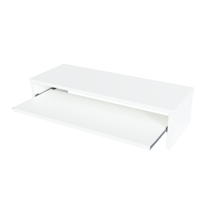 Soporte elevador de monitor o TV con bandeja extraÍble 42-82 x 32 x 18 cm Blanco/Grafito. - Henor  Mobiliario