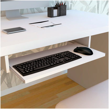 Portateclado Bandeja Extraíble Blanco/Gris/Grafito. Varias medidas disponibles. - Henor  Mobiliario