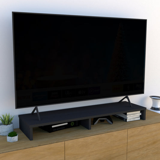 Soporte elevador TV 85/115 x 35 x 12 cm Blanco/Grafito. - Henor  Mobiliario