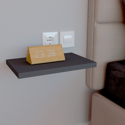 Balda pared Grafito 30-100 x 20 x 3 cm con herraje oculto. - Henor  Mobiliario