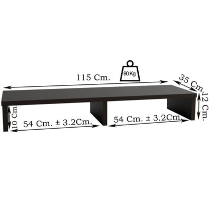 Soporte elevador TV 85/115 x 35 x 12 cm Blanco/Grafito. - Henor  Mobiliario