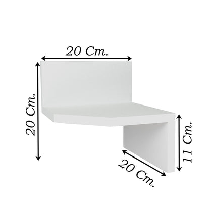 Estantería de Rincón Zig Zag Mod. 20/26 Blanco. - Henor  Mobiliario