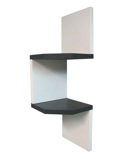 Estantería de Rincón Zig Zag Mod. 20 Blanco & Grafito. - Henor  Mobiliario
