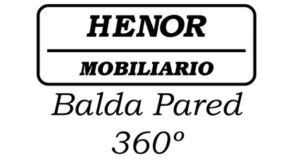 Balda Pared Blanca. Madera herraje totalmente oculto.