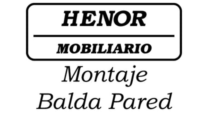 Balda Pared Blanca. Madera herraje totalmente oculto.